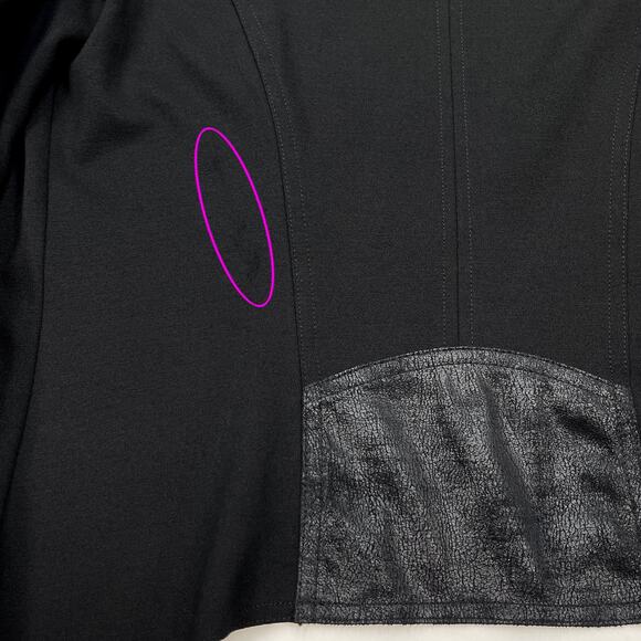 CAbi Owens Cascading Open Front Cardigan Sz XS Black Knit Jacket Moleskin Drape - Picture 8 of 9